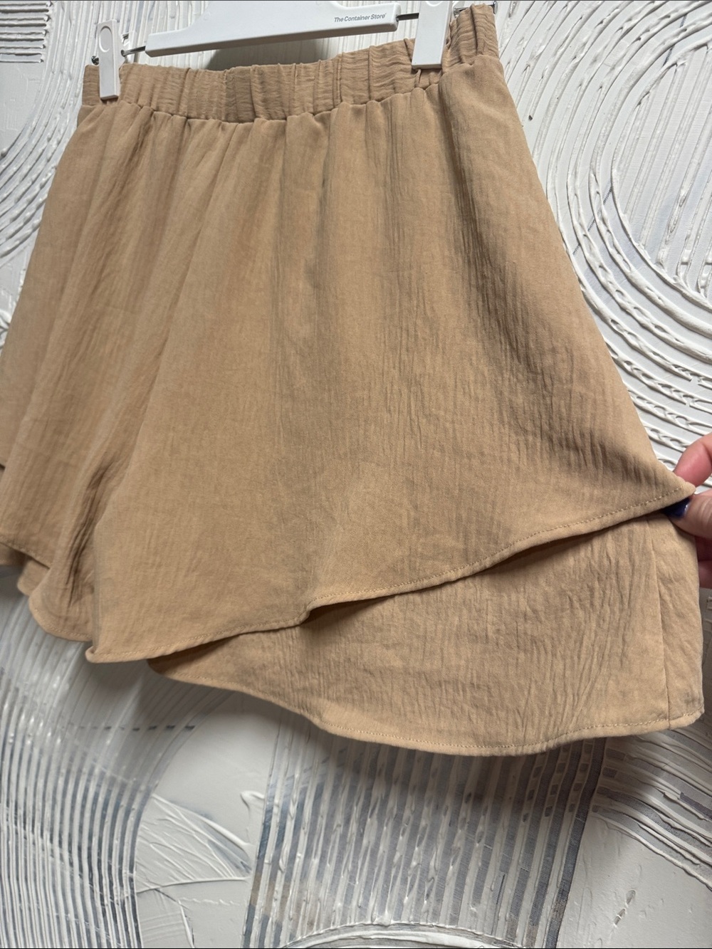 Unlisted Layered Flowy Shorts in Beige N0372 - Picture 2 of 3